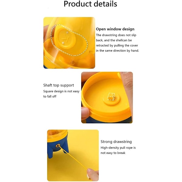 Äggrörare, äggmaskin, manuell proteinäggula mixer shaker, gyllene äggmaskin med dragrep, äggkokningsverktyg, köksapparater, gul