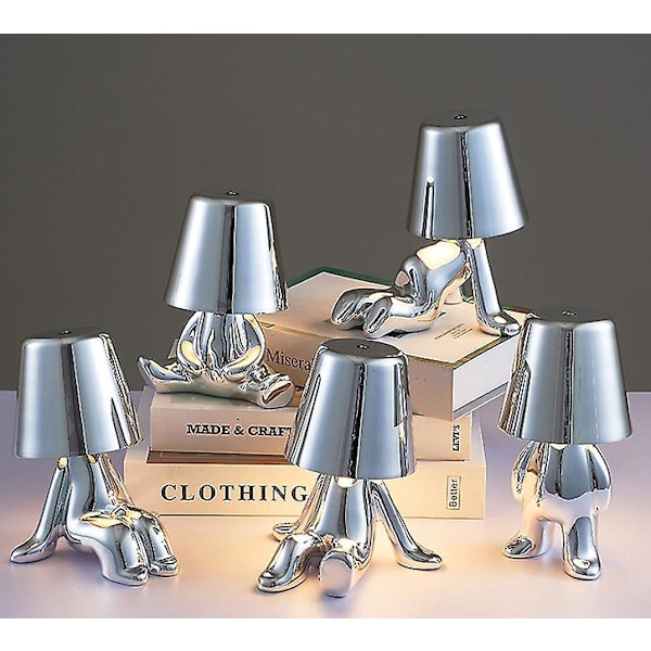 5 Stylingalternativ Thinker Lamp Collection Skrivbordsnattlampa Silver