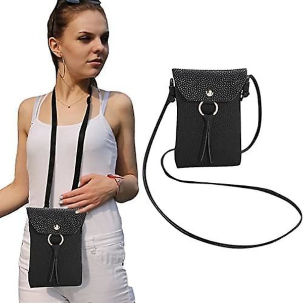 Naisten pieni matkapuhelinlaukku, Oxford-kangaslaukku, urheilullinen käsivarsinauha säädettävällä olkahihnalla, poikkivartalopussi