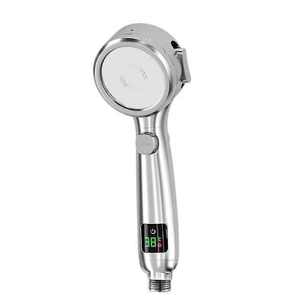 Vattenbesparande universell duschhuvud, silver