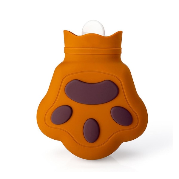 Kuumavesipullo cover silikonista kuumavesipussi, joka on yhteensopiva kivunlievityksen kanssa Cute Hot Pack käsilämmittimen (450 ml)