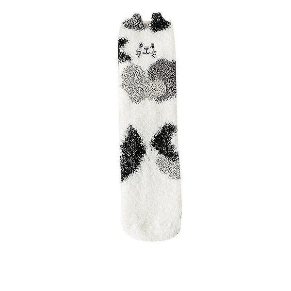 2 par Fuzzy Sokker for Kvinner - Koselige Vintersokker, Myke og Fluffy, Søte Dyr, Hjemmesko
