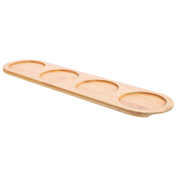 1 st bambu-underlägg Kryddburksbricka Tekoppskudde Skrivbordskoppshållare
