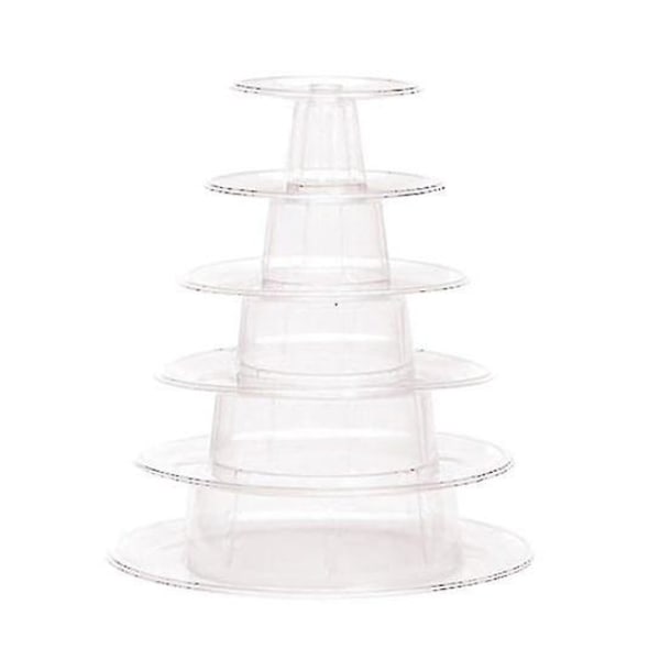 Macaron Cake Display Stand 6-layer Round Plastic Cake Tower Stand