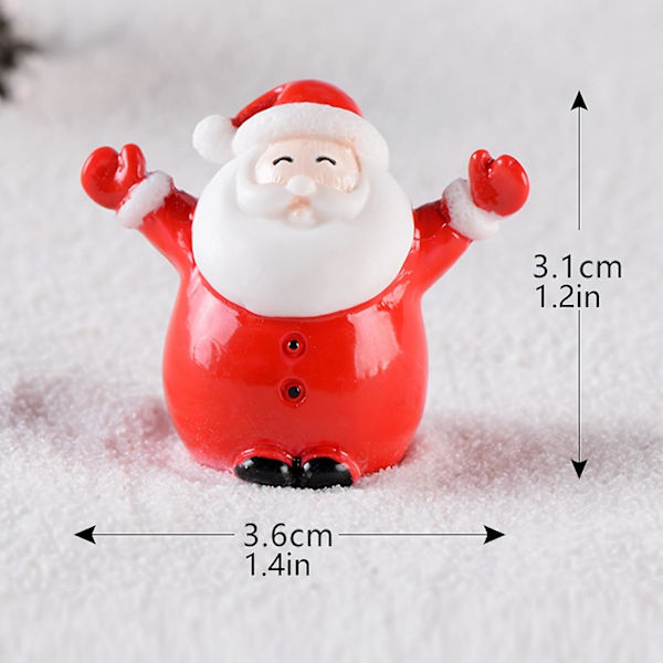Haiweisi 4 st/set Mikro Landskap Jultomte Dekoration Prydnader, Jul Dekor, Hem Dekor, Fest Dekor, Thanksgiving Present-4 st Jultomte