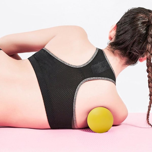 Silikonmassasje lacrosseball for ømme muskler, skuldre, nakke, rygg, fot, kropp, dypvev, triggerpunkt, muskelknuter, yoga og myofascial relasjon