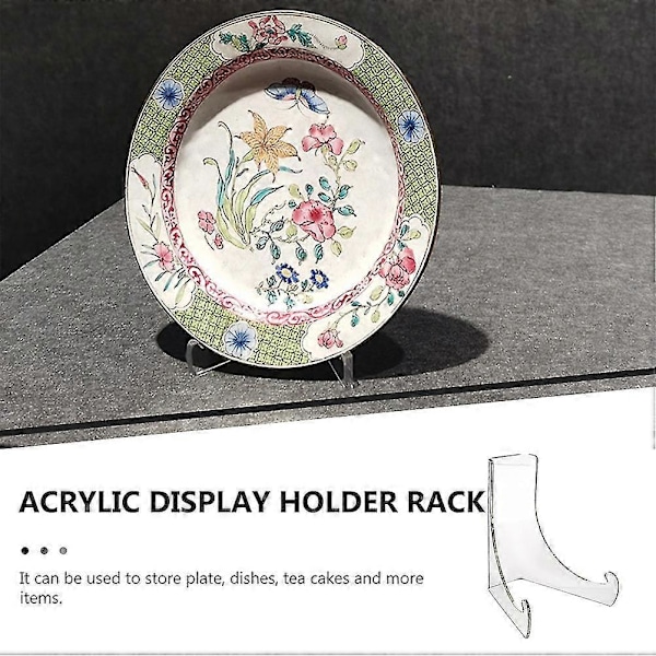 4 stk. Kunstbilde Ramme Akryl Bok Display Staffeli Tre Puer Te Kakeholder Plater Display Staffeli Holder