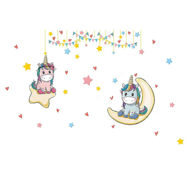 Cartoon Unicorn Väggdekaler