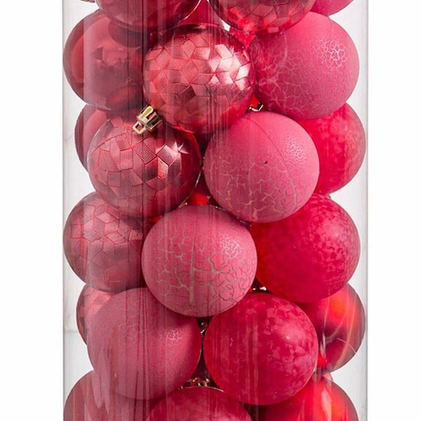 Julgranskulor Röd Plast 6 x 6 x 6 cm (40 stycken)