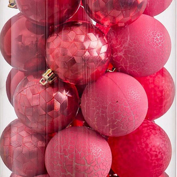 Julgranskulor Röd Plast 6 x 6 x 6 cm (40 stycken)