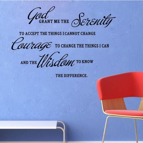 Grant Me The Serenity Prayer Bible Art Quote Vinyl Wall Stickers Decal Dcor