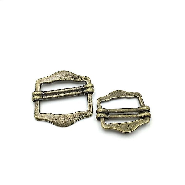 Metalljusterare Spännen Spänne: Kostym Väst Spännen Slider Rem Justerare Rullstift Spännen För Bälte Väskor DIY Tillbehör(10st, Grön Brons Färg)
