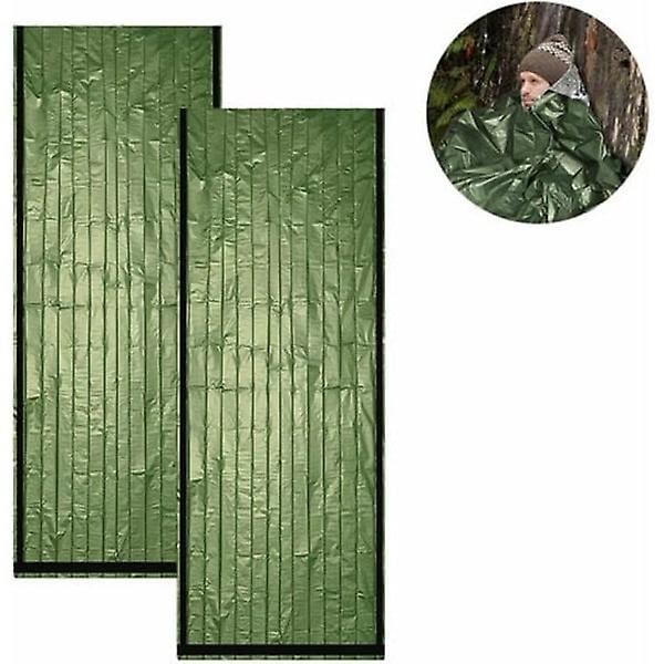 Nödsömnpose med Paracord, Ultralätt Vattentät Termisk Överlevnadsnödfilt för Camping, Ryggsäckning,
