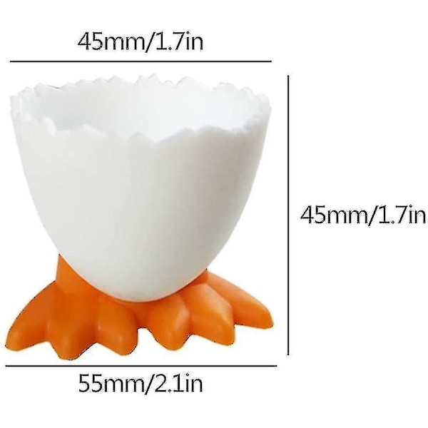 Eggkopp, 9 stykker Mykt Kokt Tegneserie Egg Stativ Frokost Brunsj Eggkopp Brukt I