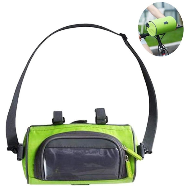 Sykkelstyrveske, motesykkeltelefonveske, vanntett sykkelveske for sykkeloppbevaring Sykling (grønn)