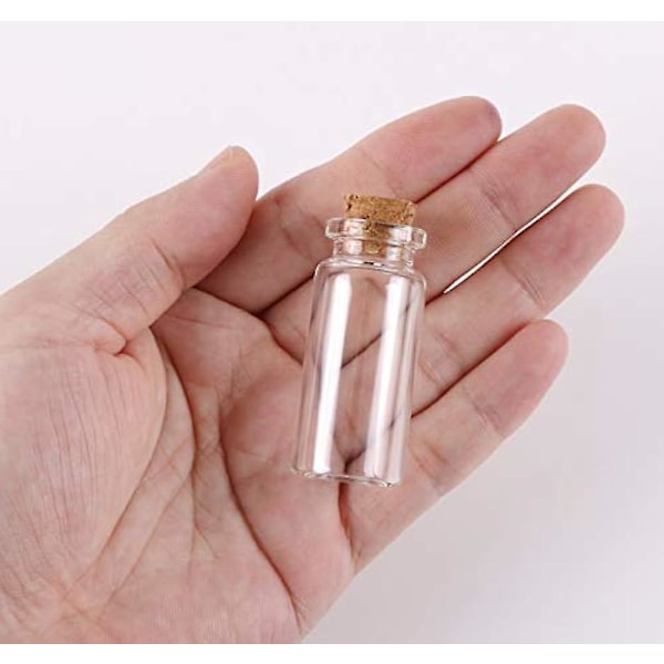 24 st 10 ml glasflaskor korkproppar DIY dekoration mini glasflaskor kork meddelande glasflaska flaska kork små glasflaskor burkar korkar
