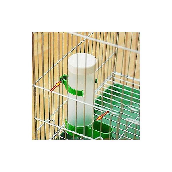 Fuglebur Vannmater - Plast Fuglemater/Vannmater Automatisk Bur Frø Vannmater for Papegøye Undulat (140ML)