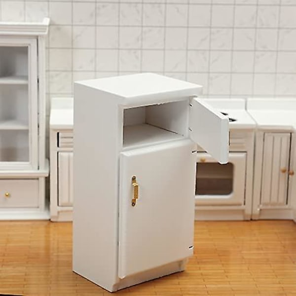 1:12 Pienikokoinen nukkekodin jääkaappi malli Lelu Jääkaappi Pakastin Keräilymini Huonekalut Nukke Mannekiini Sisustus Keittiö