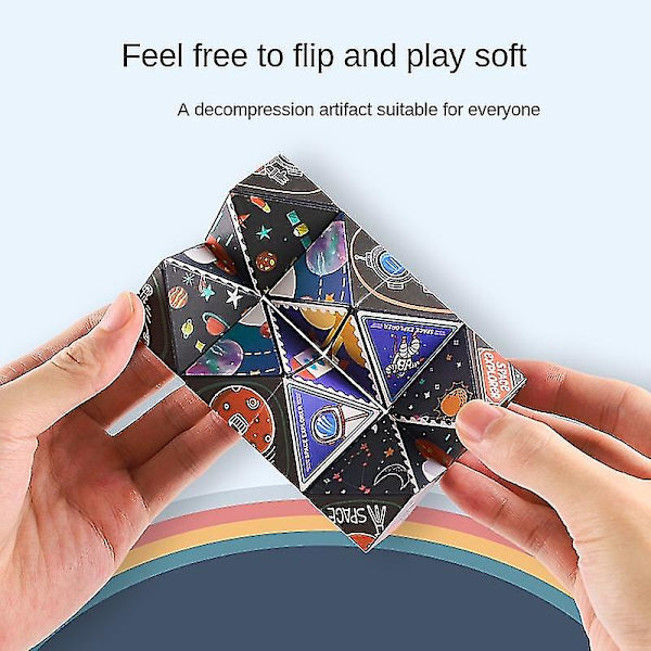 Oändlig och ständigt föränderlig vikbar kub avlastning leksak rymd fidget leksaker stressavlastande leksaker stress leksaker skrivbordsleksak squishy