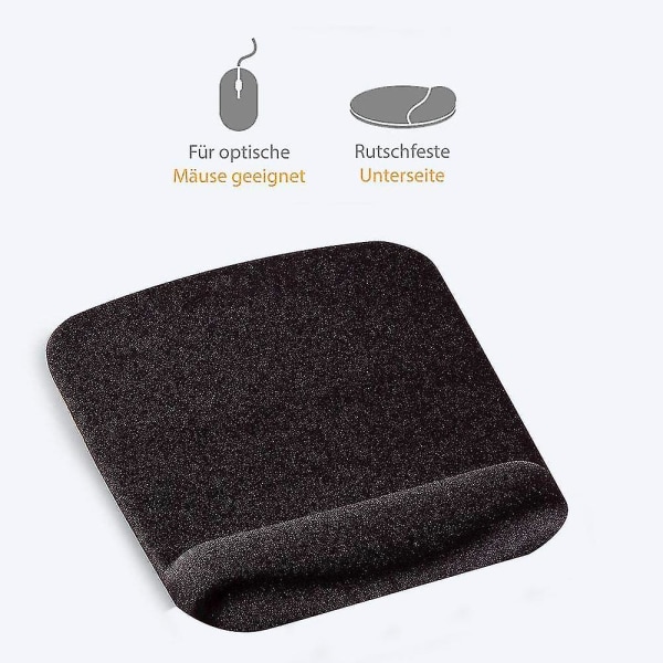 Ergonomisk Gaming Office Mouse Pad Mat Mousepad Med Håndledsstøtte - Skridsikker Gummibase