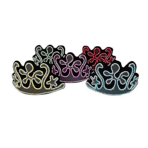 Halloween Glow Mask 3 Tilaa LED EL Valoisa Kostyymi Party Crown Glow Masks