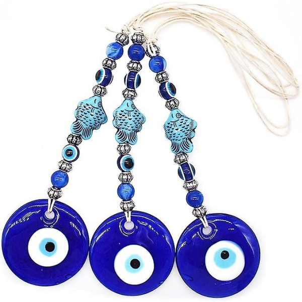 3 stk. Blå Øje Beskyttelse Hjem Vedhæng Onde Øje Ornament Amulet Hjem Dekoration Beskyttelse Velsignelse Gave