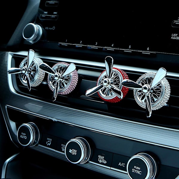 Auto Air Outlet Fragrance Diffuser Holder Interior Trims Rotating Propeller（Vit)