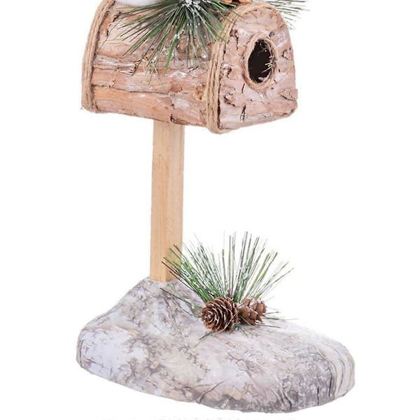 Julgranskula i plast och polyfoam med ekorre, mångfärgad, 21 x 13 x 35 cm