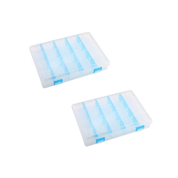 Tackle Box Snackle Box Beholder Organizer Opbevaringsboks med Blå Dele