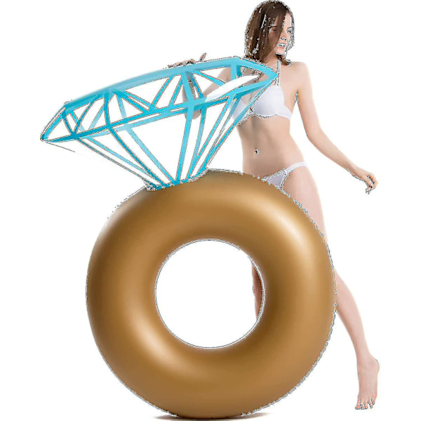 Uppblåsbara Diamant Ring Pool Floats - Möhippa Dekorationer Simring Floats - Utomhus Vattenrekreationsområde För Vuxna -sakura
