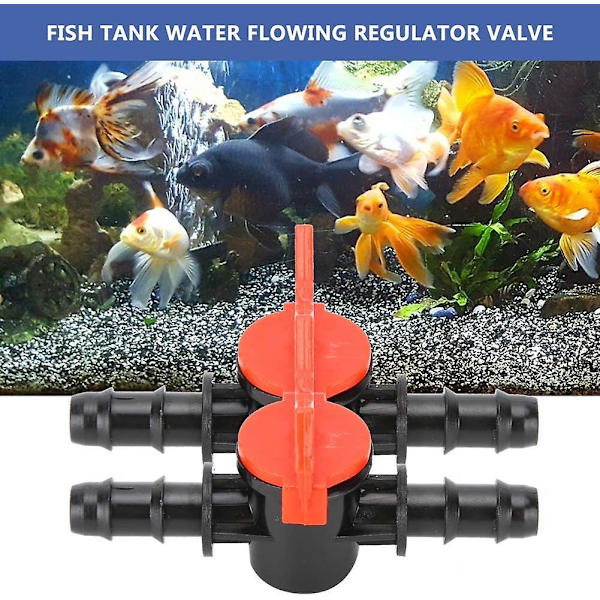 2 st fiskakvarium regulatorventiler, vattenflödesregulatorrör, röranslutning, akvarieluftpumptillbehör, akvarium fiskakvarium reglerventiler