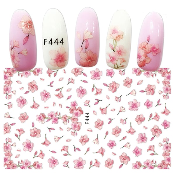 Flower Nail Art Stickers 3D-prægede neglemærkater Spring Daisy Nail Art Supplies Selvklæbende negletilbehør