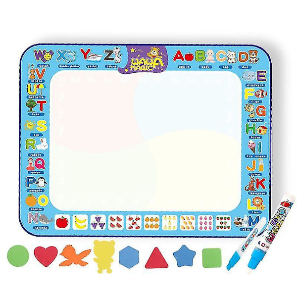 Vann-Doodle Matte 100*80cm Stor Vanntegning Matte, Tegne- og Malematte Med Vann-Doodle Penner