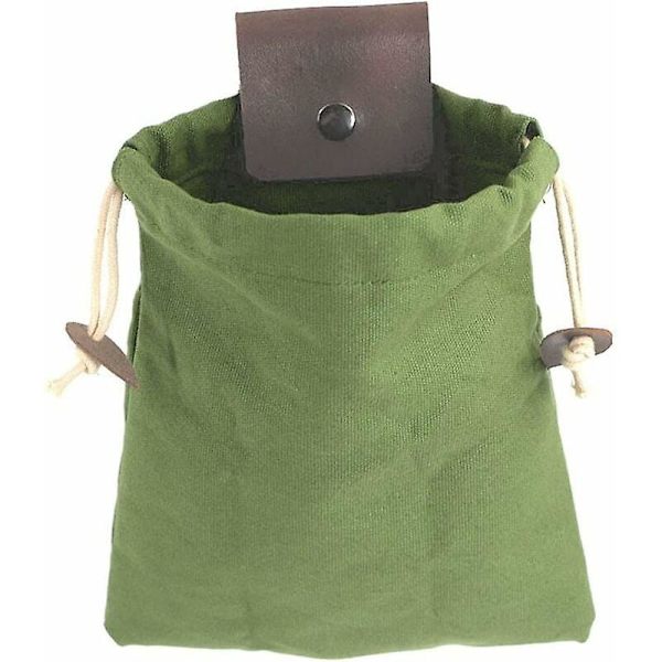 Foldbar plukkelomme Oxford-stoff fruktplukkesekk Robust verktøypose med lærdeksel for camping/piknik/løp