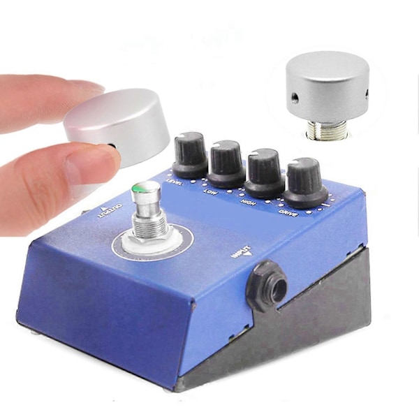 Gitarr Effektpedal Topp Aluminium Modern Gitarr Footswitch Topp Ersättning med Skiftnyckel