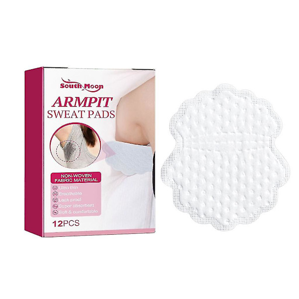 Vita Underarm Pads Klänning Kläder Perspiration Armhåla Vård Svettabsorberande 12x
