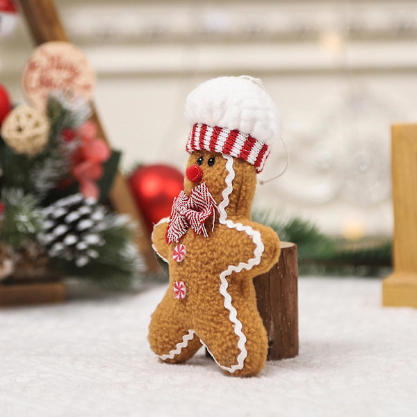 Julduk-Pepparkaksgubbe med rosettkockmössa, julgranshänge, prydnad, festivalpresent (Män)