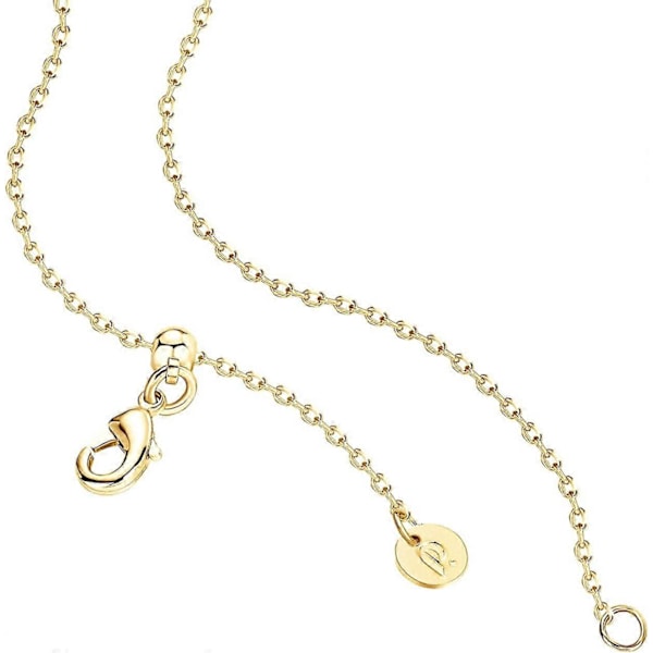 14K Guldpläterat Cubic Zirconia Hjärthalsband | Söta Nätta Kärlekshängen Halsband för Kvinnor (Hjärta Polerat)