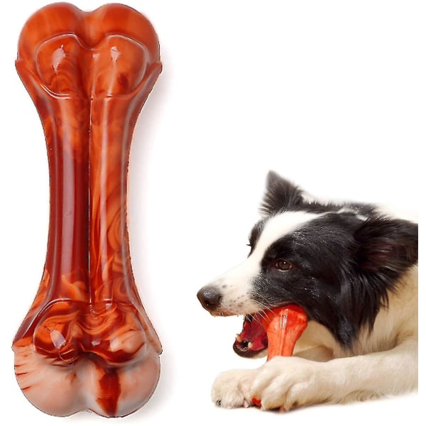 Hundbensleksaker, tandrengöring Antibitsimulerad hundben, hundtuggleksaker Benrena tänder (18 cm)