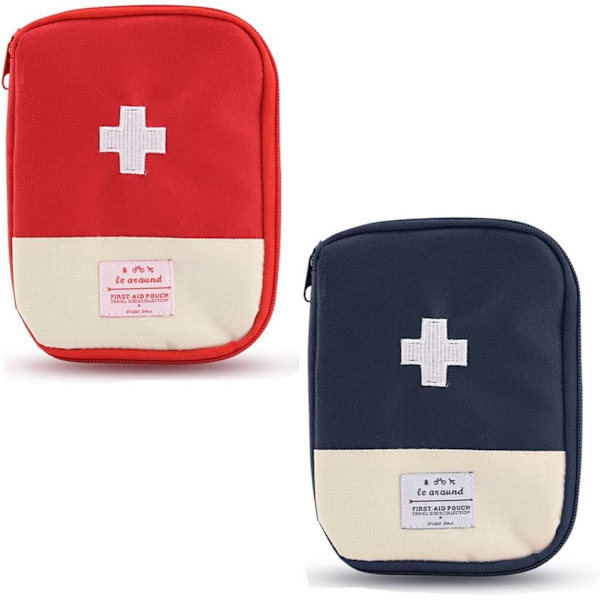 2-pack Mini Första Hjälpen Kit, Tom Första Hjälpen Väska Mini Bärbar Medicinsk Väska Första Hjälpen Väska