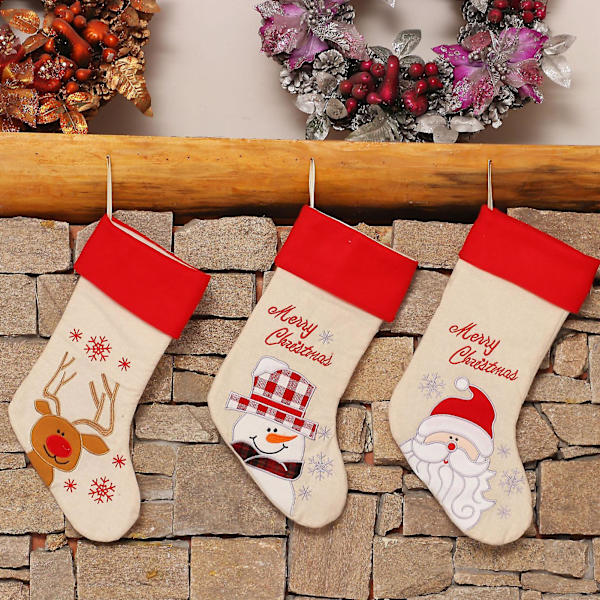 Julstrumpa Datorhängande Glad Jul Träd Presentpåse Hängsmycke (Älg)