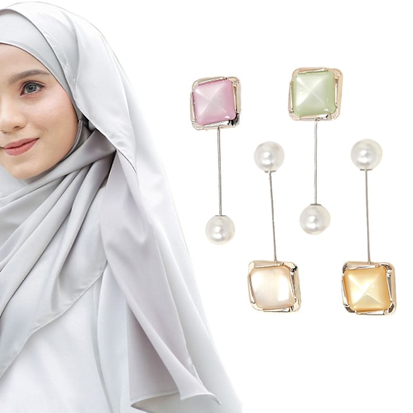 Trendy Sjal-Sjal Alloy Pins Brosjer Muslimsk Hijab Sikkerhetsnål Mix Farger