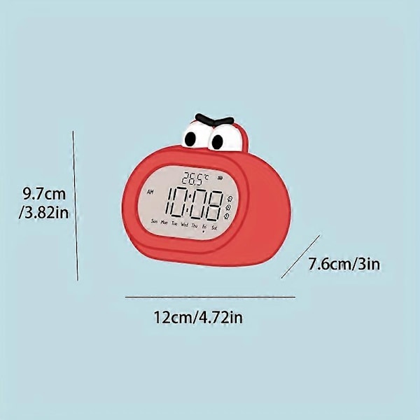 Big Mouth Väckarklocka Mini Smart Multifunktionell Snooze LED-Klocka Elektronisk Liten Väckarklocka (Gul)