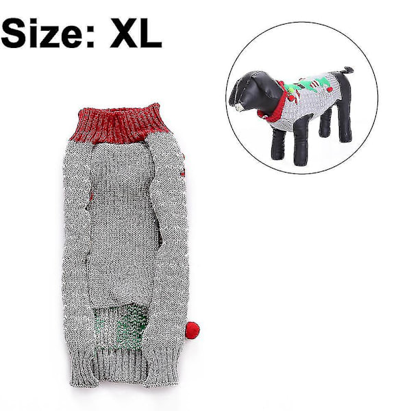Juldräkt för hund, Julkläder för husdjur, för medelstora och stora hundar (XL)