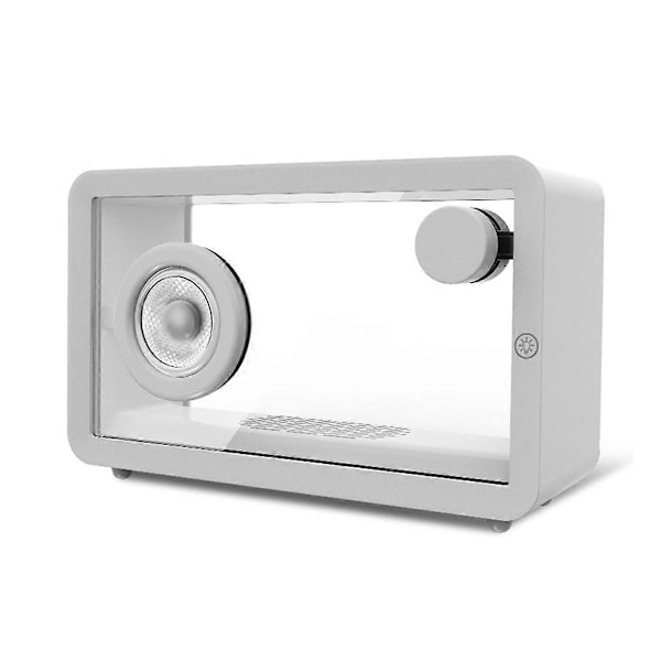 Portabel Färgglad RGB Enkel Desktop Liten Högtalare LED Atmosfärslampa, Transparent Bluetooth Högtalare Vit