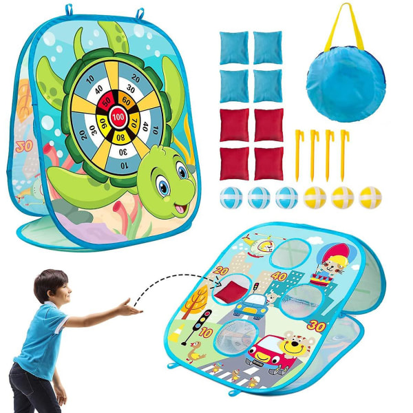 Leksaker för 3 4 5 6 7 8 år Boys Bean Bag Toss Game Set, Utomhusspel Toddler Barnleksaker för pojkar | Vändbara utomhusleksaker för 4-8 år | Ch