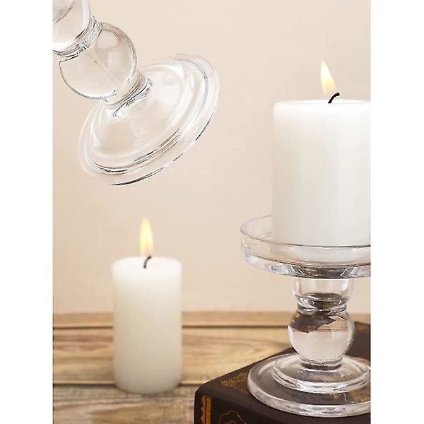Ljuslykta i glas [3-pack], transparent ljuslykta, kristalljuslykta inkl