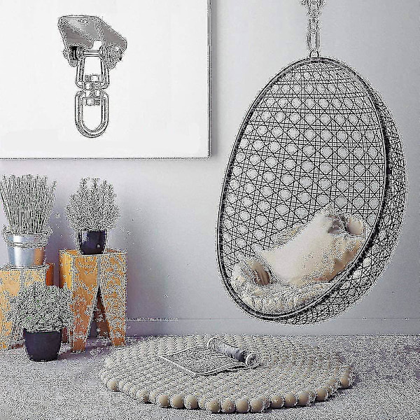Takkrok i rostfritt stål för hängmatta, verandarstol, gunga, yoga