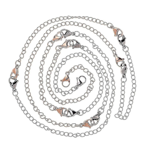12 st Halsbandsförlängare Armband Kedjeset i Rostfritt Stål