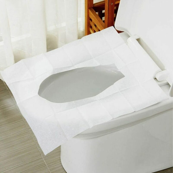 Bärbar hygienisk toalettskål Cover för toalettsits 250 delar engångs (vit)